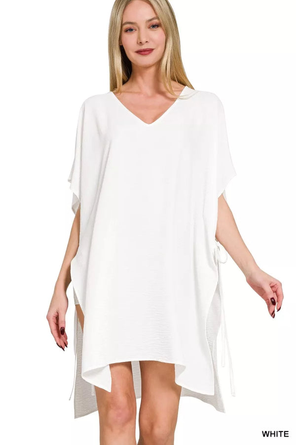 Woven Airflow Tie Side Cover-Up