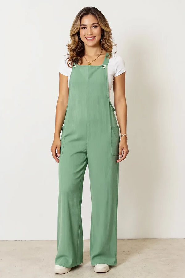 Wide Strap Overall with Pockets