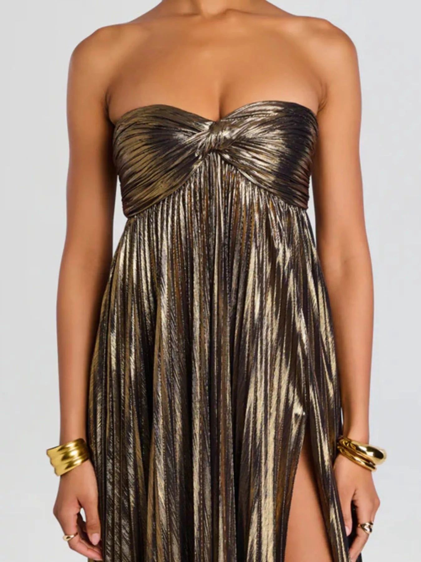 Split Sweetheart Neck Maxi Dress Secondary image