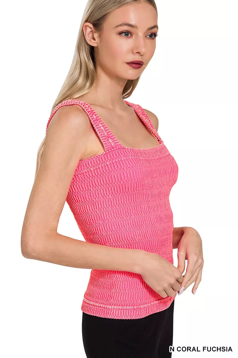 Zenana Seamless Winkle Stone Washed Tank Top Secondary image