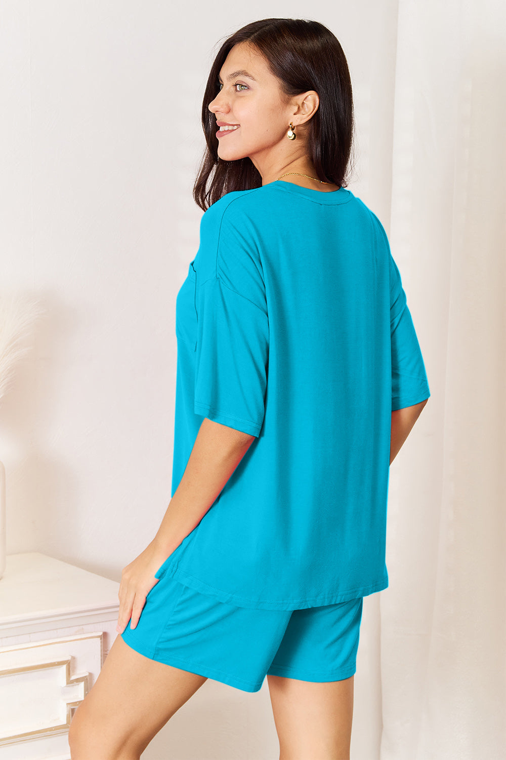 Basic Bae Full Size Soft Rayon Half Sleeve Set Secondary image