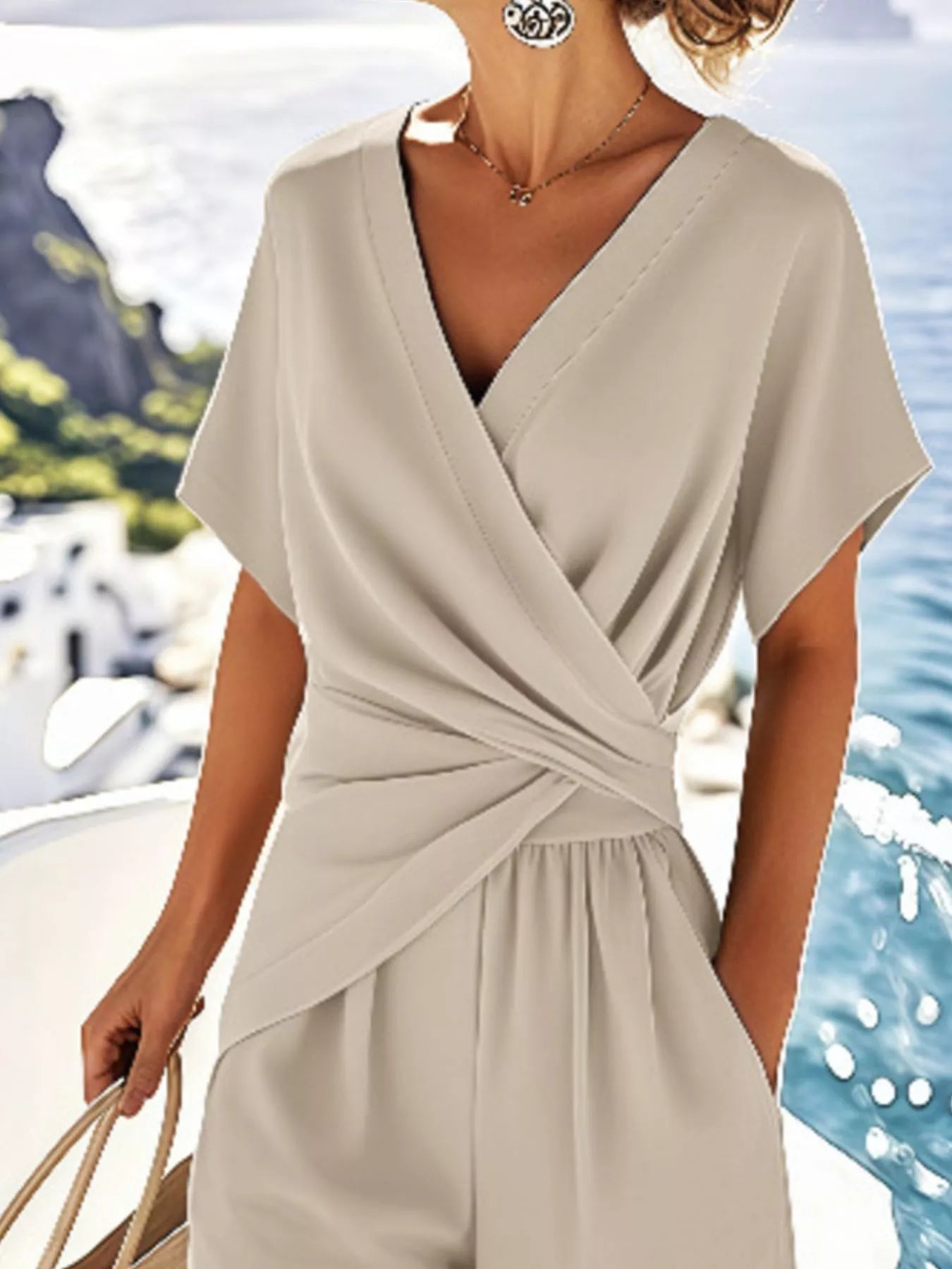 Surplice Top and Pants Set Secondary image