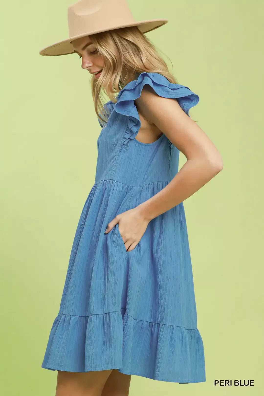 Umgee Ruffle Sleeve Babydoll Dress Secondary image
