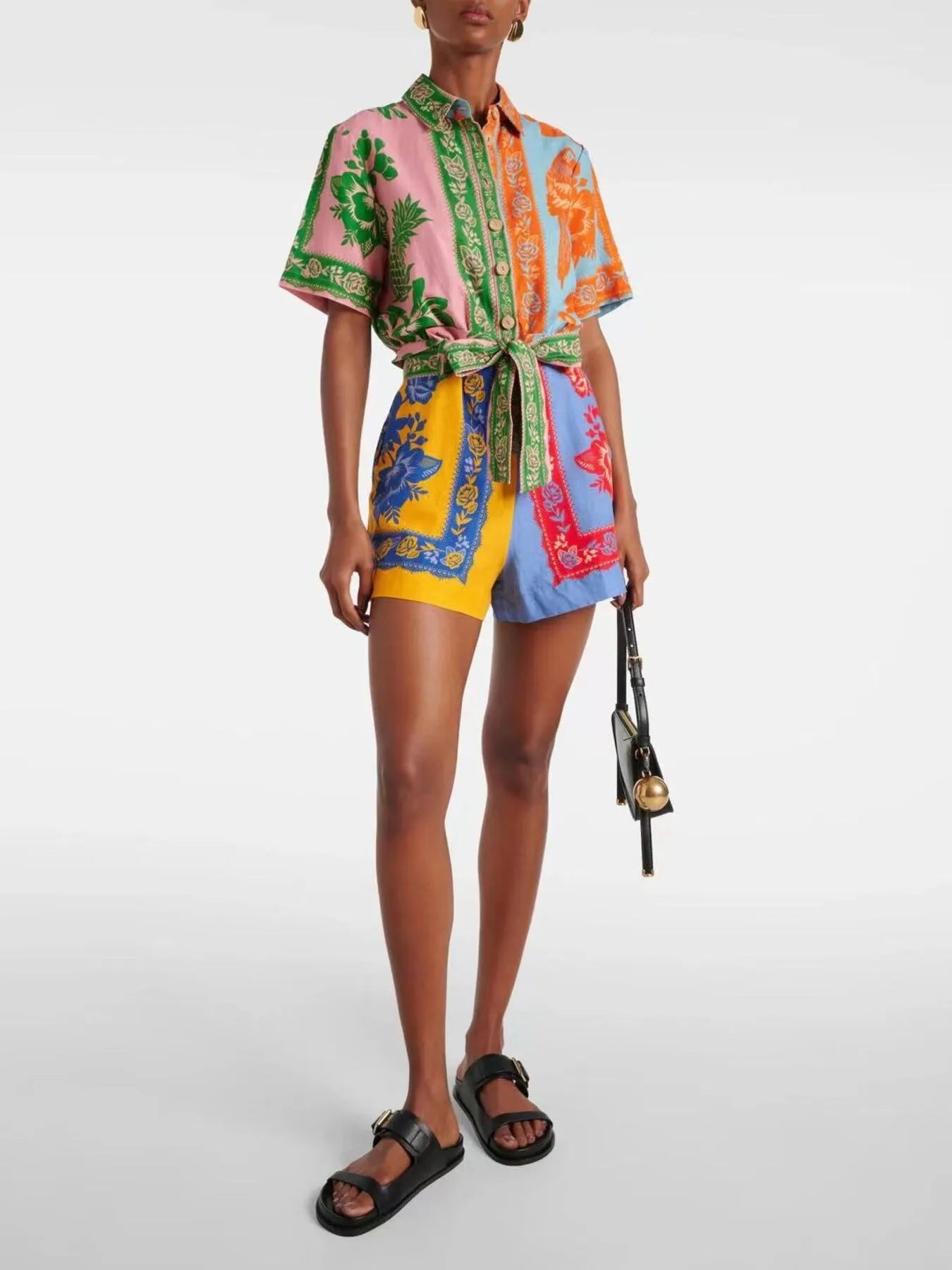 Printed Short Sleeve Romper Secondary image