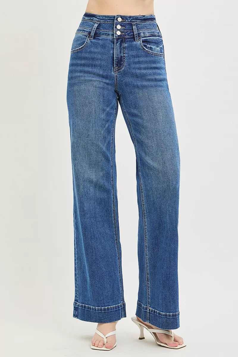 RISEN High Rise Wide Leg Jeans Secondary image