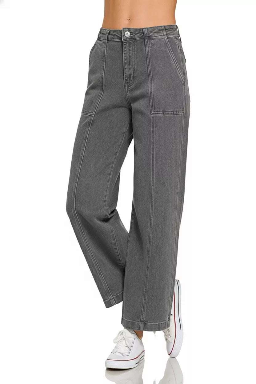 Straight Leg Utility Pocket Jeans Secondary image