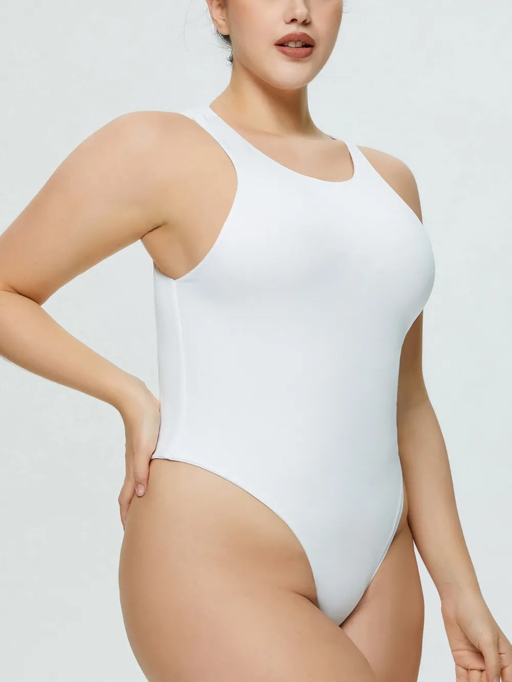 Full Size Round Neck Wide Strap Bodysuit Secondary image