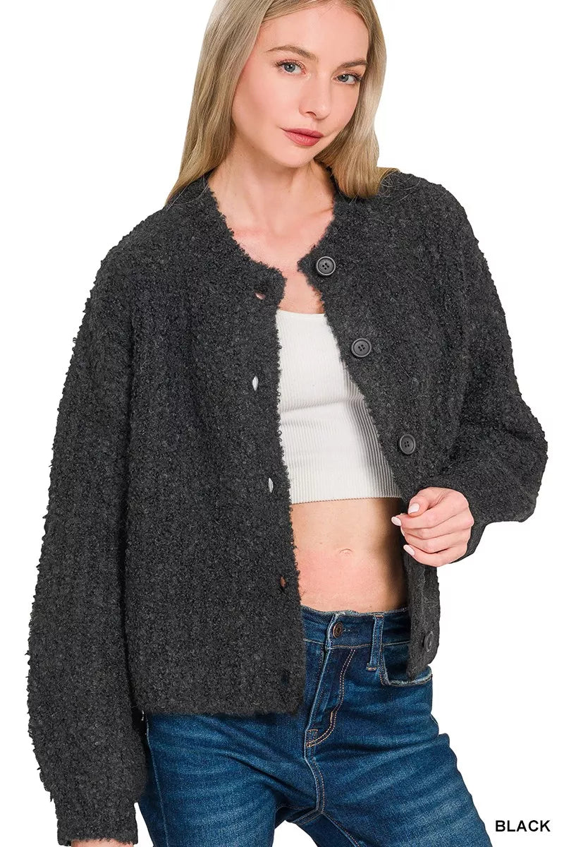 Button Down Wool Blend Cardigan Sweater Secondary image