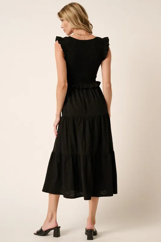 Mittoshop Smocked Ruffled Tiered Midi Dress Secondary image