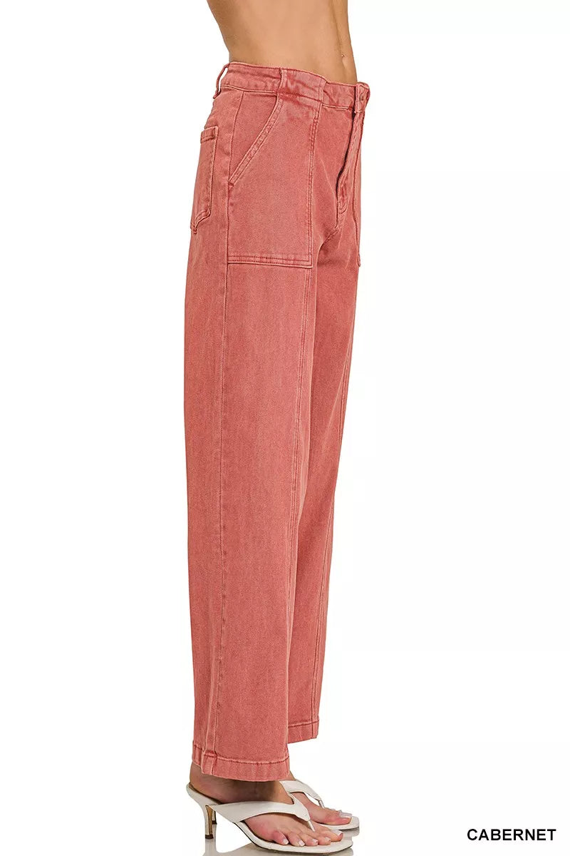 Straight Leg Utility Pocket Jeans Secondary image