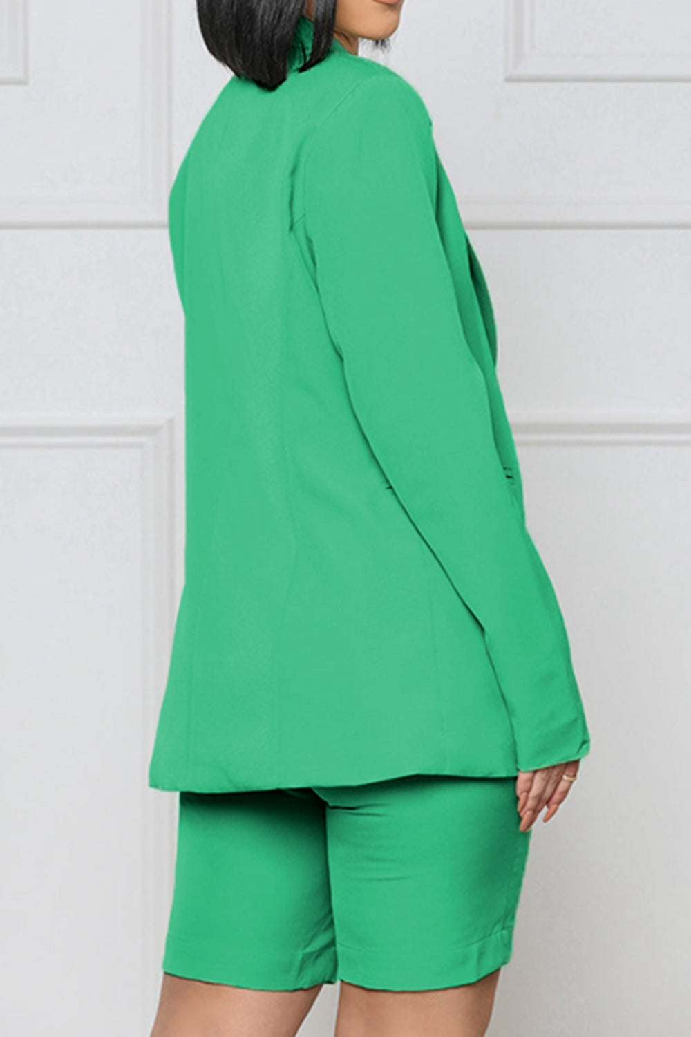 Long Sleeve Blazer and Shorts Set Secondary image