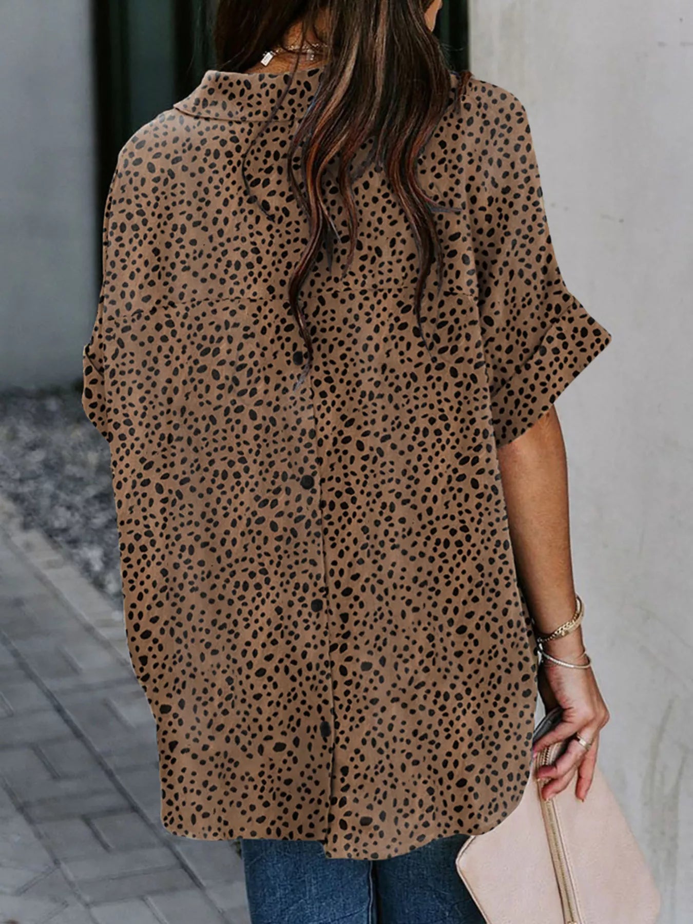 Collared Neck Half Sleeve Shirt Secondary image