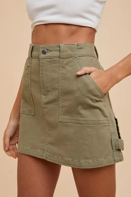 Cargo Denim Mini Skirt Secondary image
