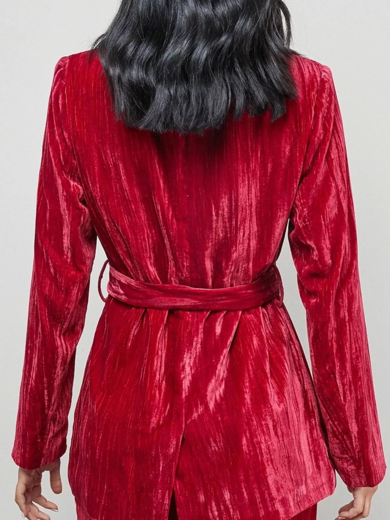 Elegant Velvet Blazer & Pants Set Secondary image