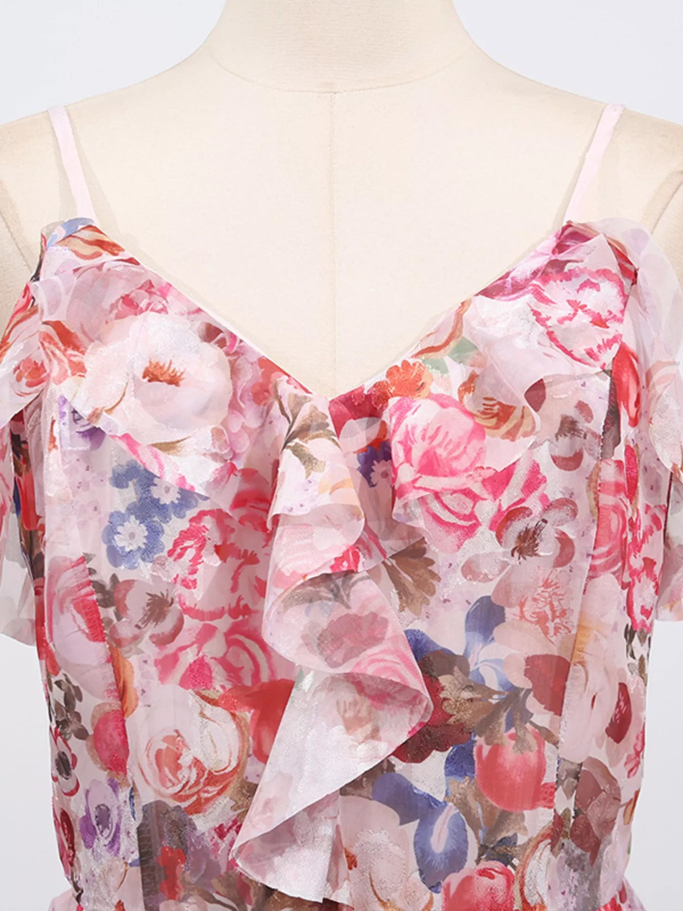 Floral Print Ruffled Maxi Dress Secondary image