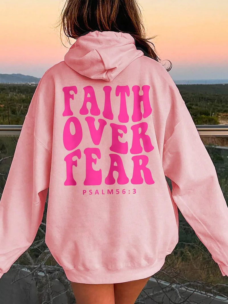 FAITH OVER FEAR Dropped Shoulder Hoodie Main image
