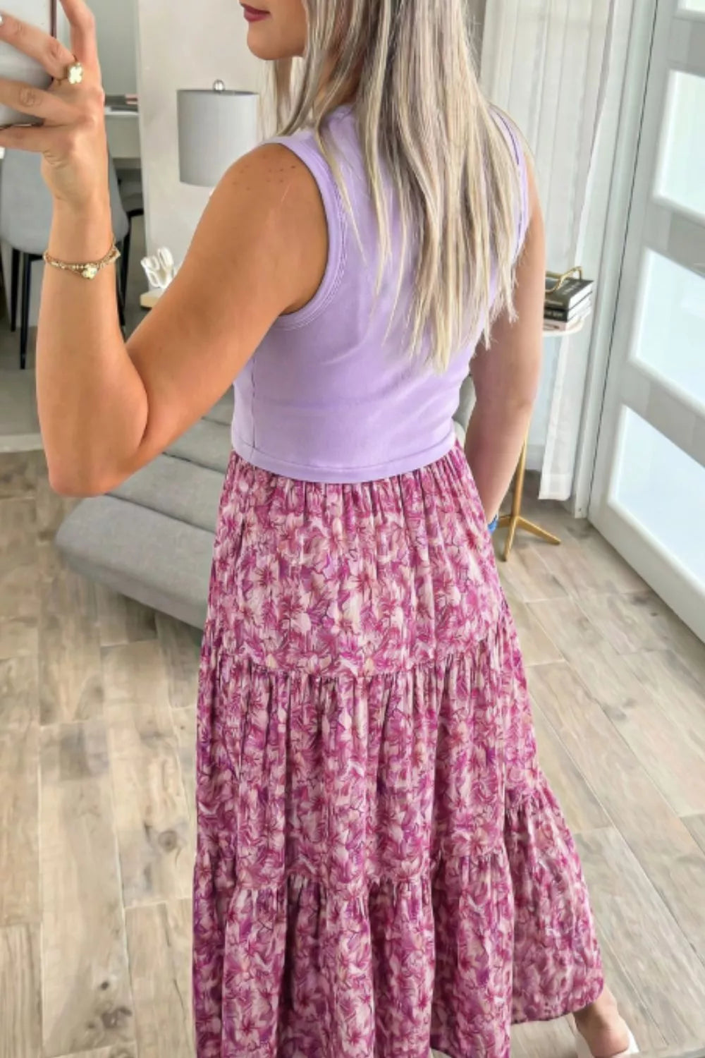 Ribbed V Neck Tank Dress Secondary image
