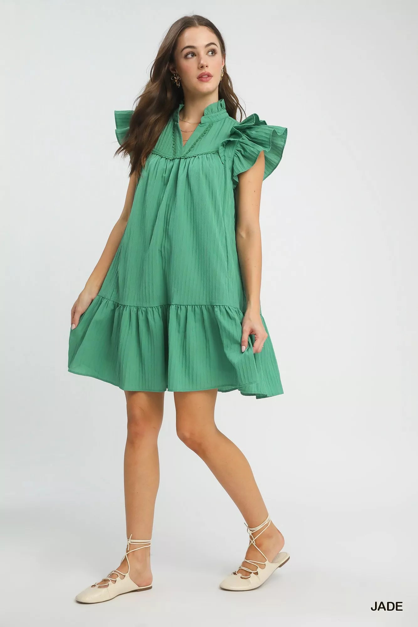 Umgee Flutter Sleeve Dress Secondary image