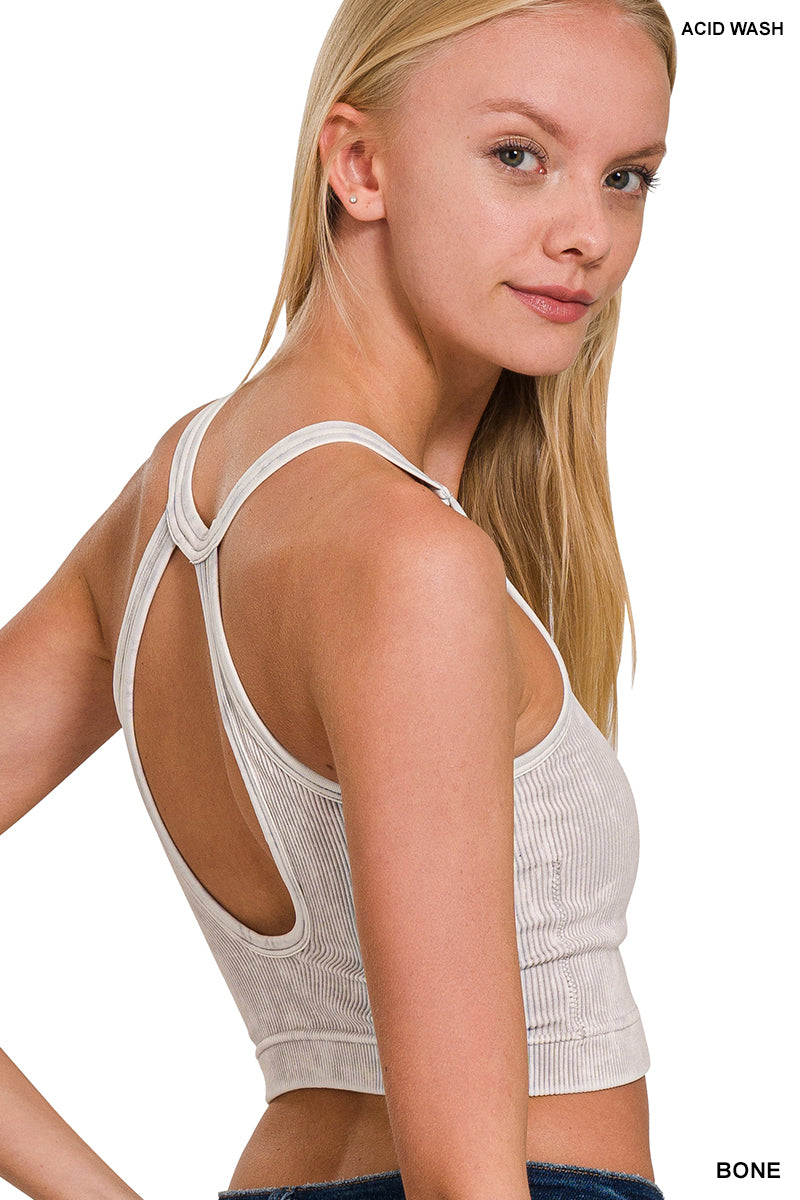 Zenana Washed Ribbed Tank Top Secondary image
