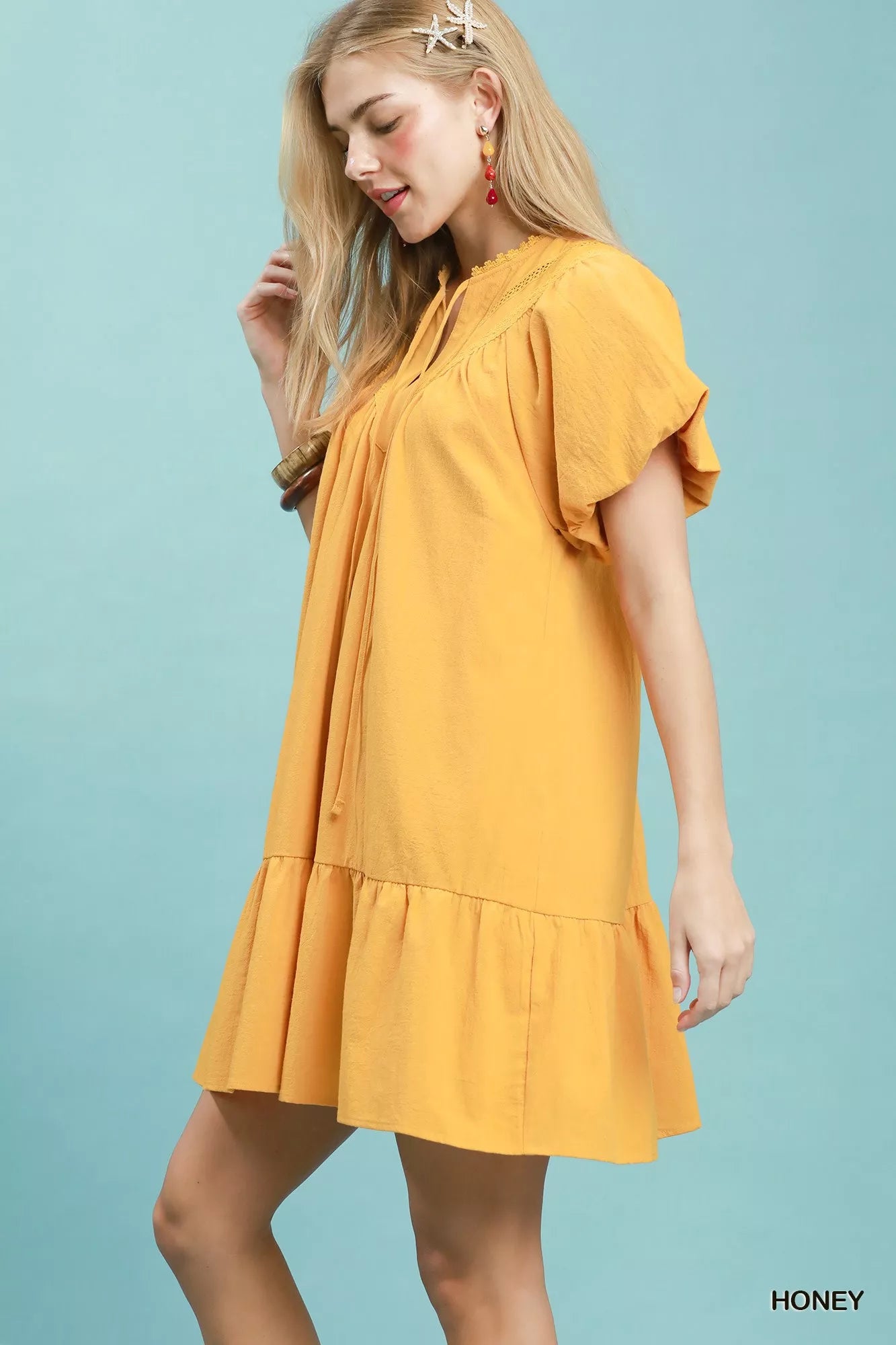Umgee Flutter Sleeve Mini Dress Secondary image
