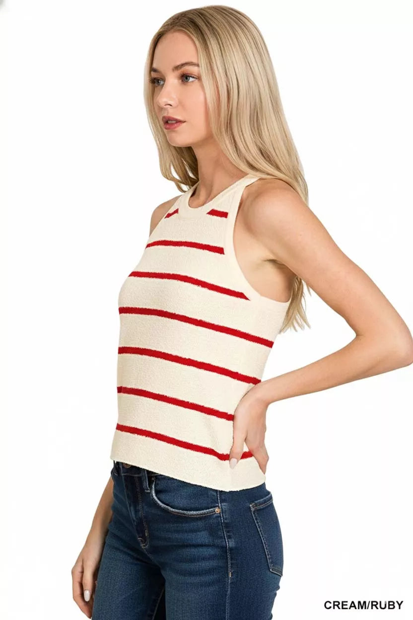 Stripe Sweater Tank Top Secondary image