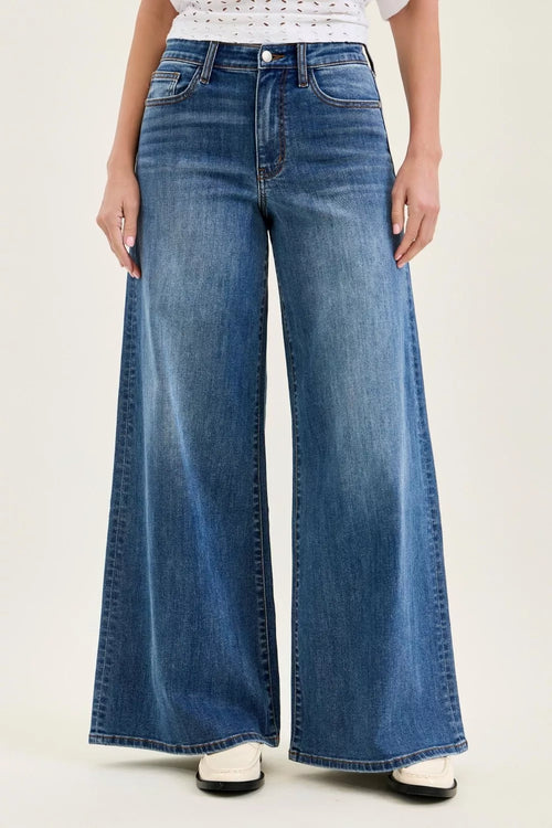 High Waist Palazzo Wide-Leg Jeans