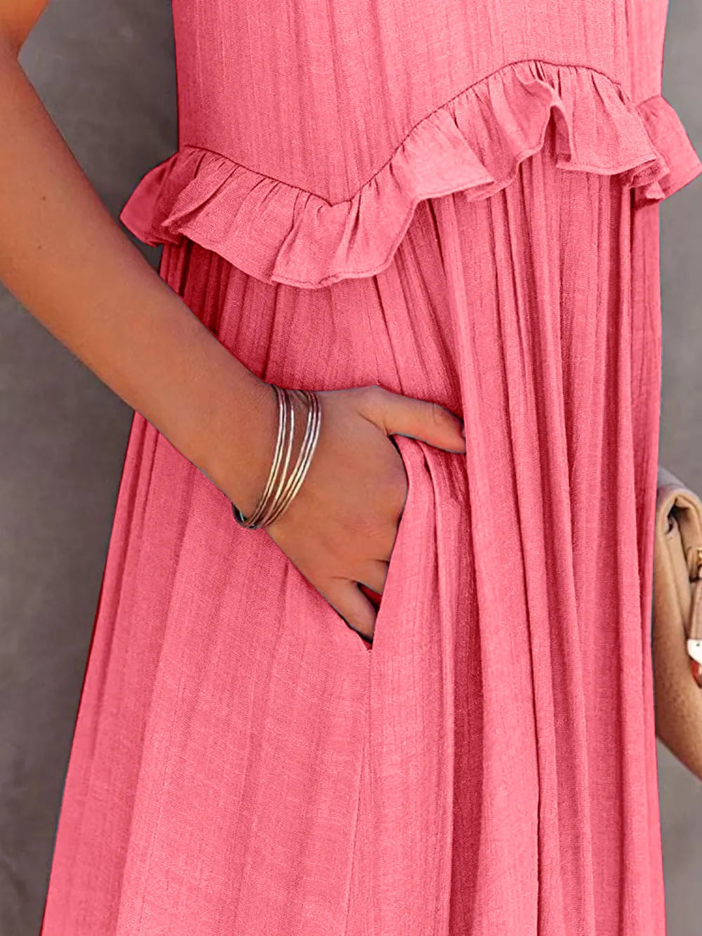 Ruffled Sleeveless Tiered Maxi Dress Secondary image