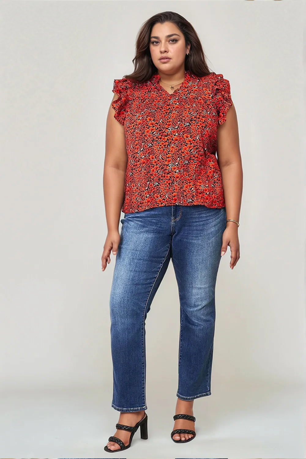 Floral Flutter Sleeve Blouse Secondary image